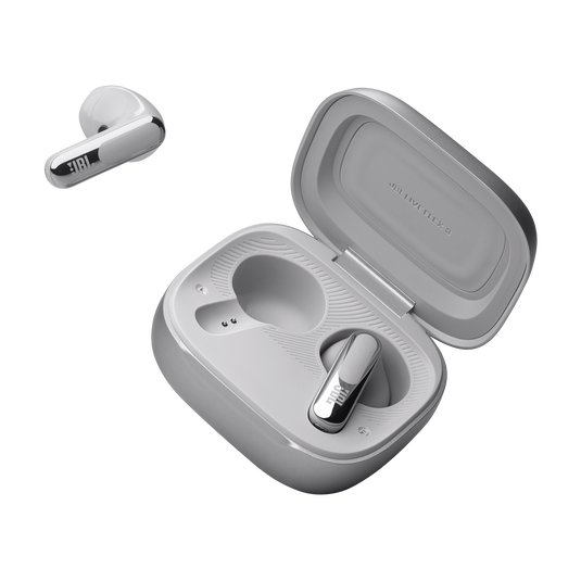 JBL Live Flex 3 - Silver - True wireless noise-cancelling open-stick earbuds - Detailshot 7 image number null